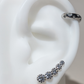 Earcuff liso con incrustaciones de circonia en acero inoxidable