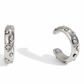 Earcuff liso con incrustaciones de circonia en acero inoxidable
