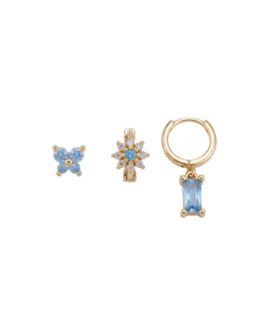 Aretes para Piercings con Cristales Azules