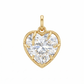 Dije corazón de diamante "Eternal Radiance" con montura envolvente en dorado