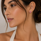 Aretes en Forma de Corazón con Circonias Fucsia