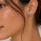 Aretes Trepadores de Plata con Circonias de Colores