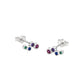 Aretes Trepadores de Plata con Circonias de Colores