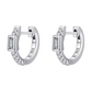 Aretes Huggie con Circonias Corte Baguette