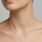 Collar de mini corazón dorado con acabado espejo