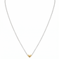 Collar de mini corazón dorado con acabado espejo