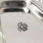 Broqueles en forma de gota con pavé de cristales en plata