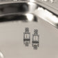 Aretes de doble marco cuadrado con cristales en plata