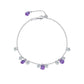 Pulsera con circonias de eslabones color plateado