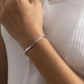 Pulsera cadena de serpiente color plateado