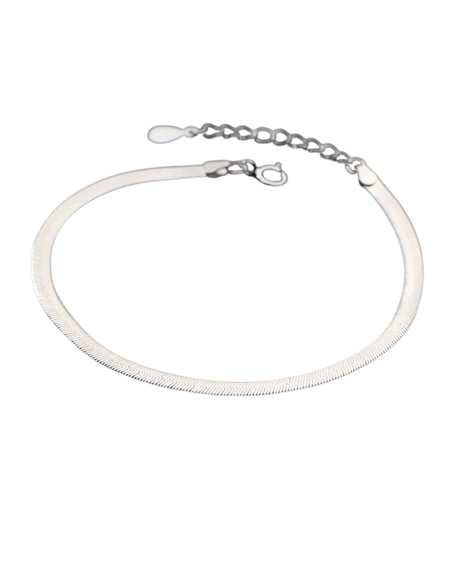 Pulsera cadena de serpiente color plateado