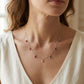 Collar con circonias de colores color plateado
