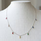 Collar con circonias de colores color plateado