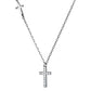 Collar de Doble Cruz con Circonias