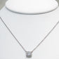 Collar de halo cuadrado con cristales pavé