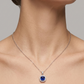 Collar de halo con cristal azul
