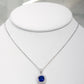 Collar de halo con cristal azul