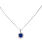 Collar de halo con cristal azul
