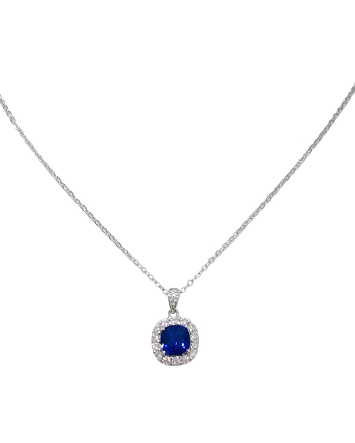 Collar de halo con cristal azul