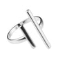 Anillo ajustable color plateado