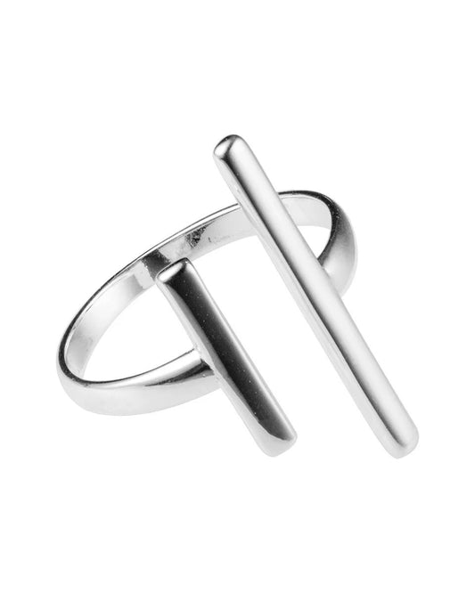 Anillo ajustable color plateado