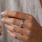 Anillo doble ajustable color plateado