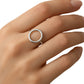 Anillo ajustable con circulo color plateado