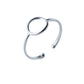 Anillo ajustable con circulo color plateado