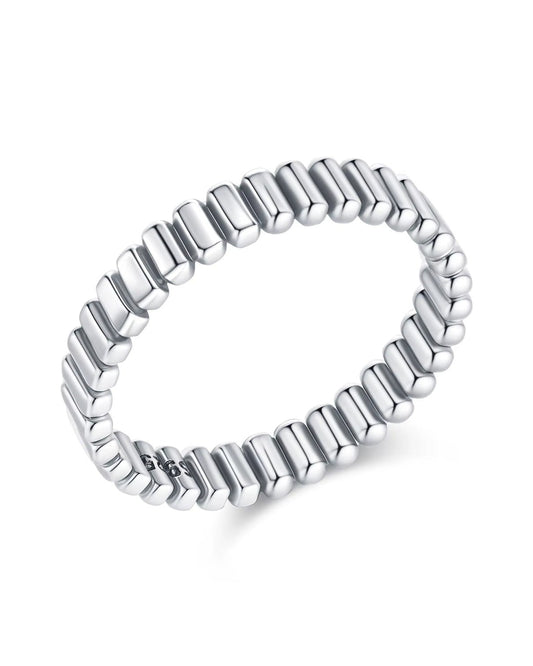 Anillo Texturizado Estilo Líneas