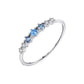 Anillo Delicado con Circonias Transparentes y Azules