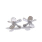 Aretes Diseño de Flor en Plateado