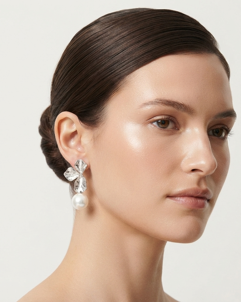 Aretes Orquídea Perla