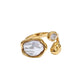 Anillo Perla Barroca Asimétrica