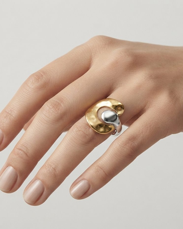 Anillo Doble Esfera
