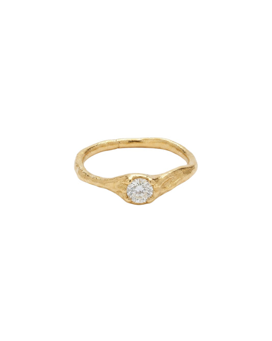 Anillo Solitario Orgánico