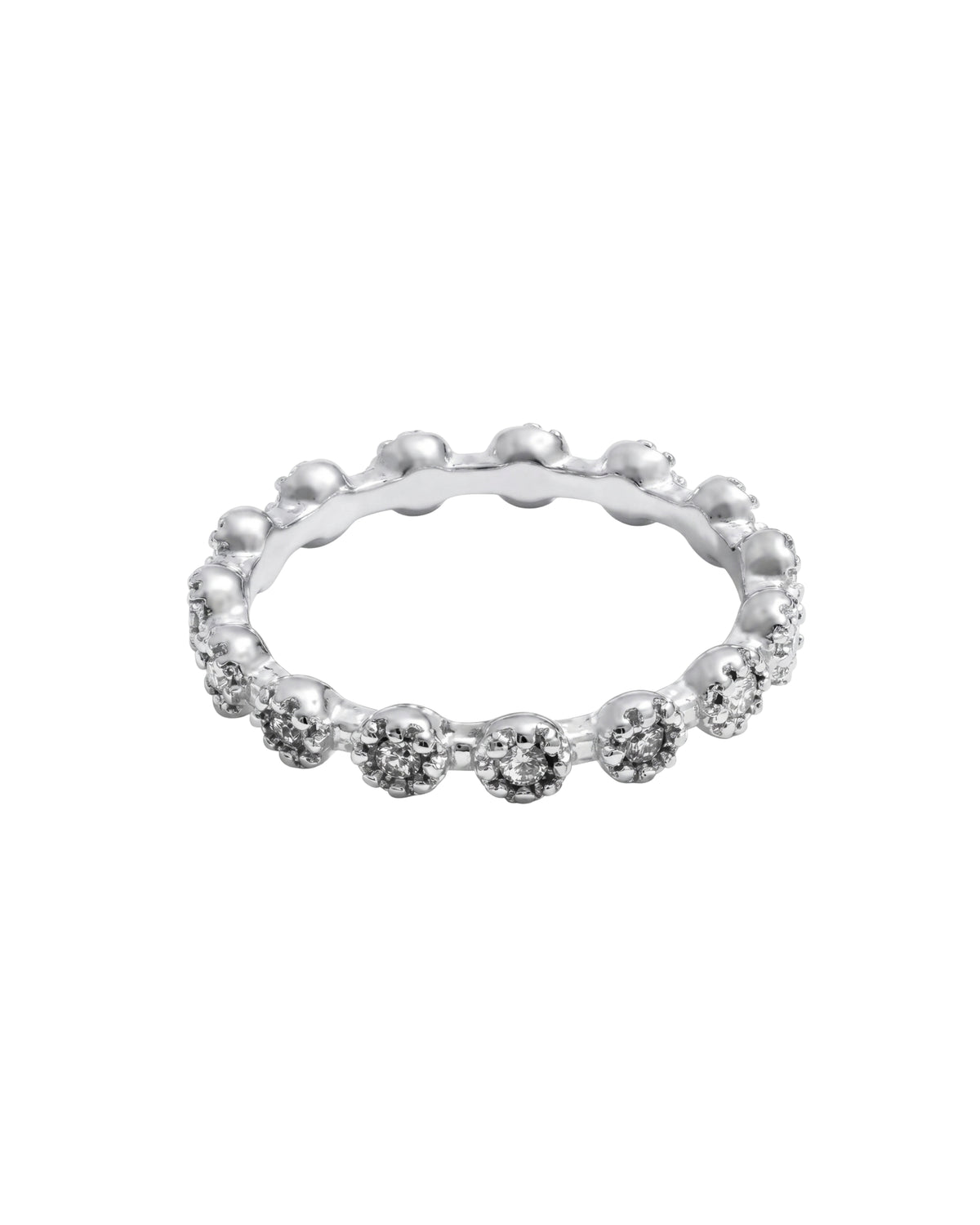 Anillo Cadena de Estrellas Silver