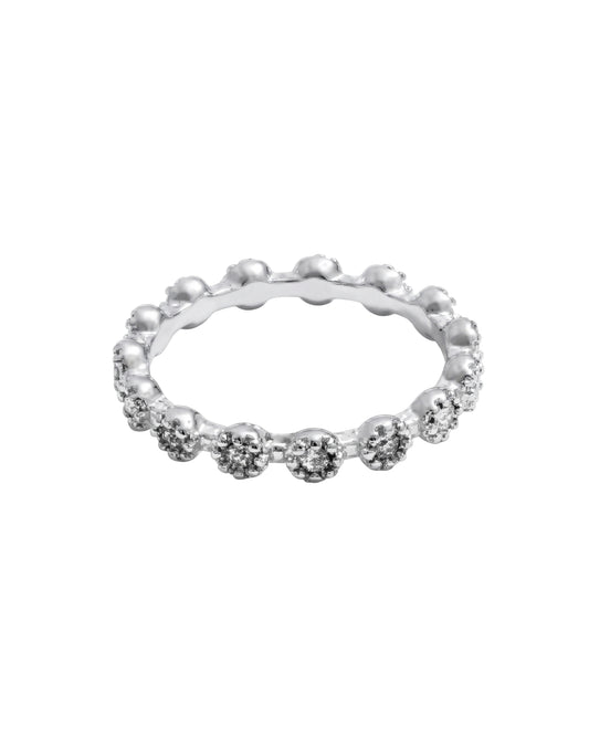 Anillo Cadena de Estrellas Silver