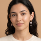 Aretes con Cuarzos Rosas Asimétricos