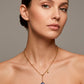 Collar de ojo turco azul, acero inoxidable