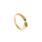 Anillo de Diseño Abierto con Gemas