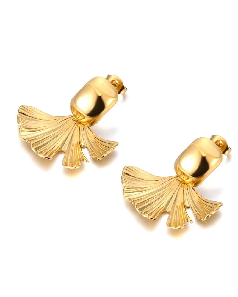 Aretes Ginkgo Gold Leaf