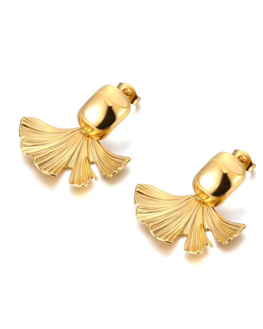 Aretes Ginkgo Gold Leaf