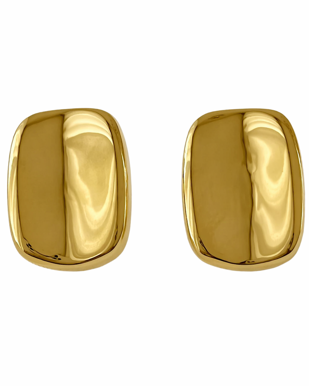 Aretes rectangulares con acabado tipo espejo
