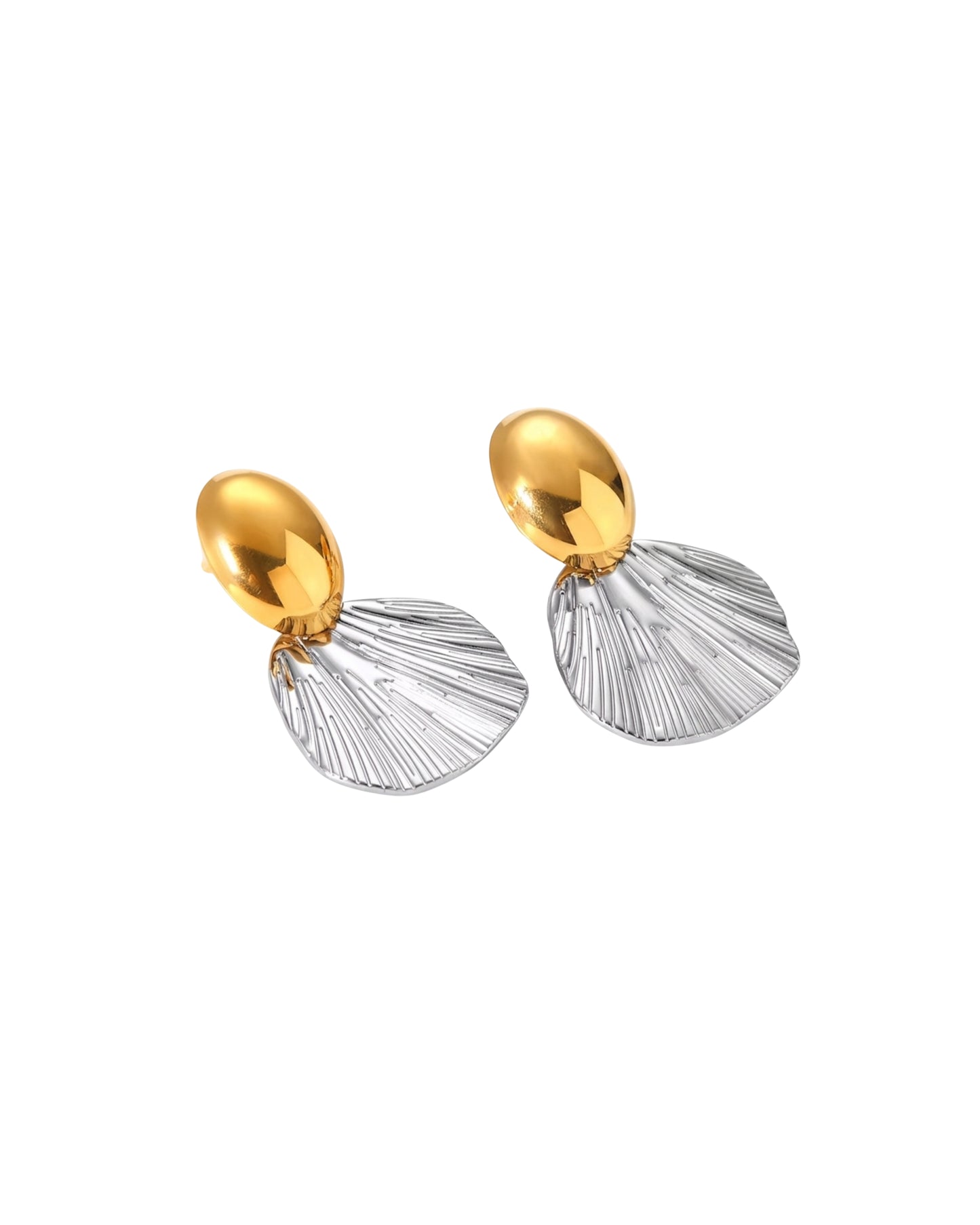 Aretes Duo-Tone Scallop