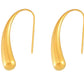 Arete moderno en color dorado, de tipo drop earrings.