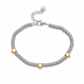 Pulsera con diseño de estrellas, bicolor dorado y plateado