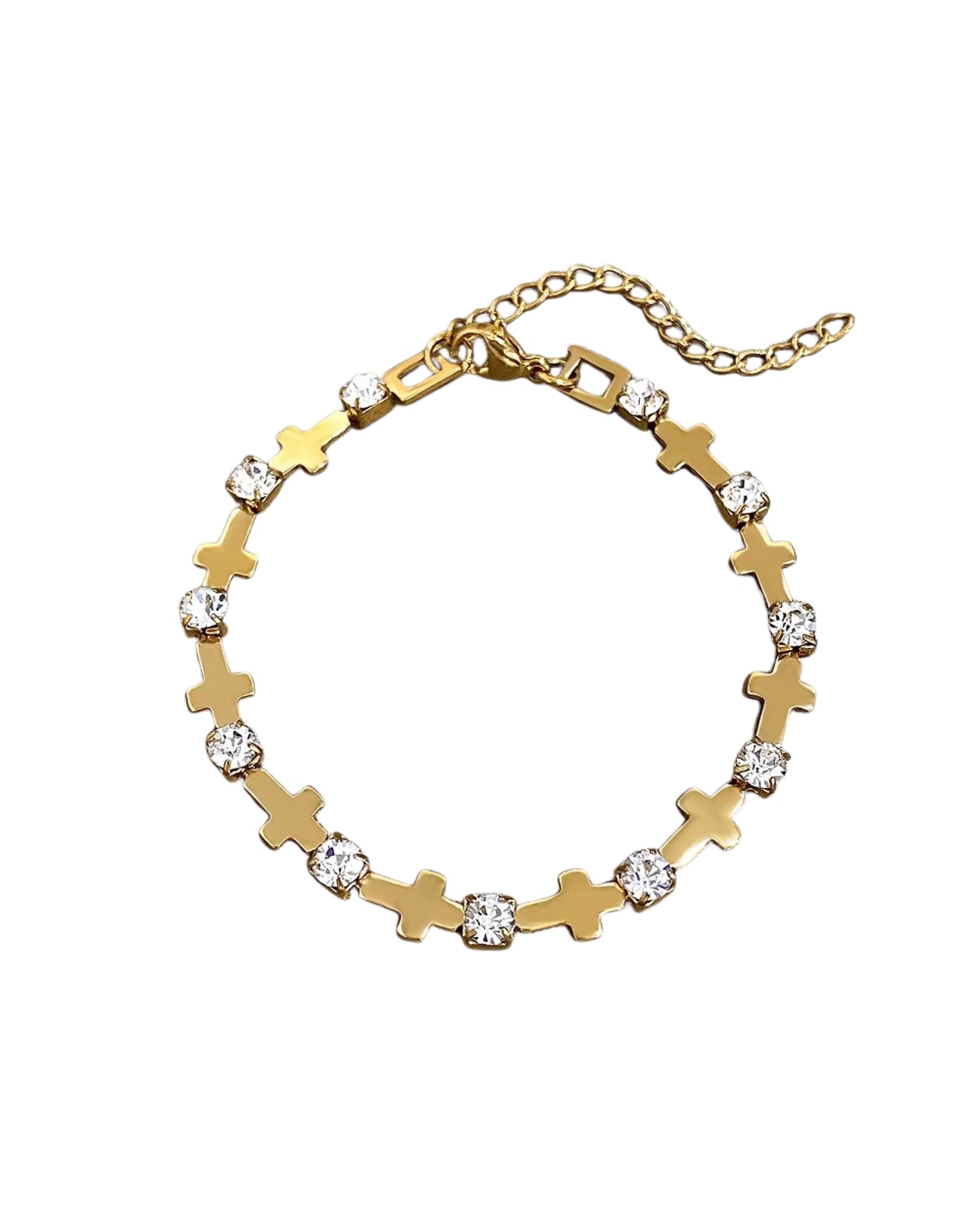 Pulsera Cross & Crystal