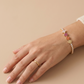 Pulsera Tennis con Flores de Cristal de Colores