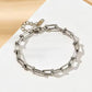Pulsera de Eslabones U-Link en Tono Plateado