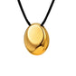 Collar con cordon negro y ovalo dorado